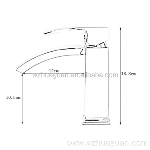 Best Selling Urban Single Handle Waterfall Basin Faucet